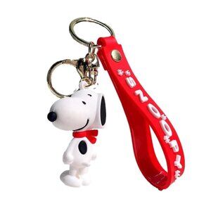 Snoopy Peanuts Figure Keychain Wrist Strap Charm Key Ring